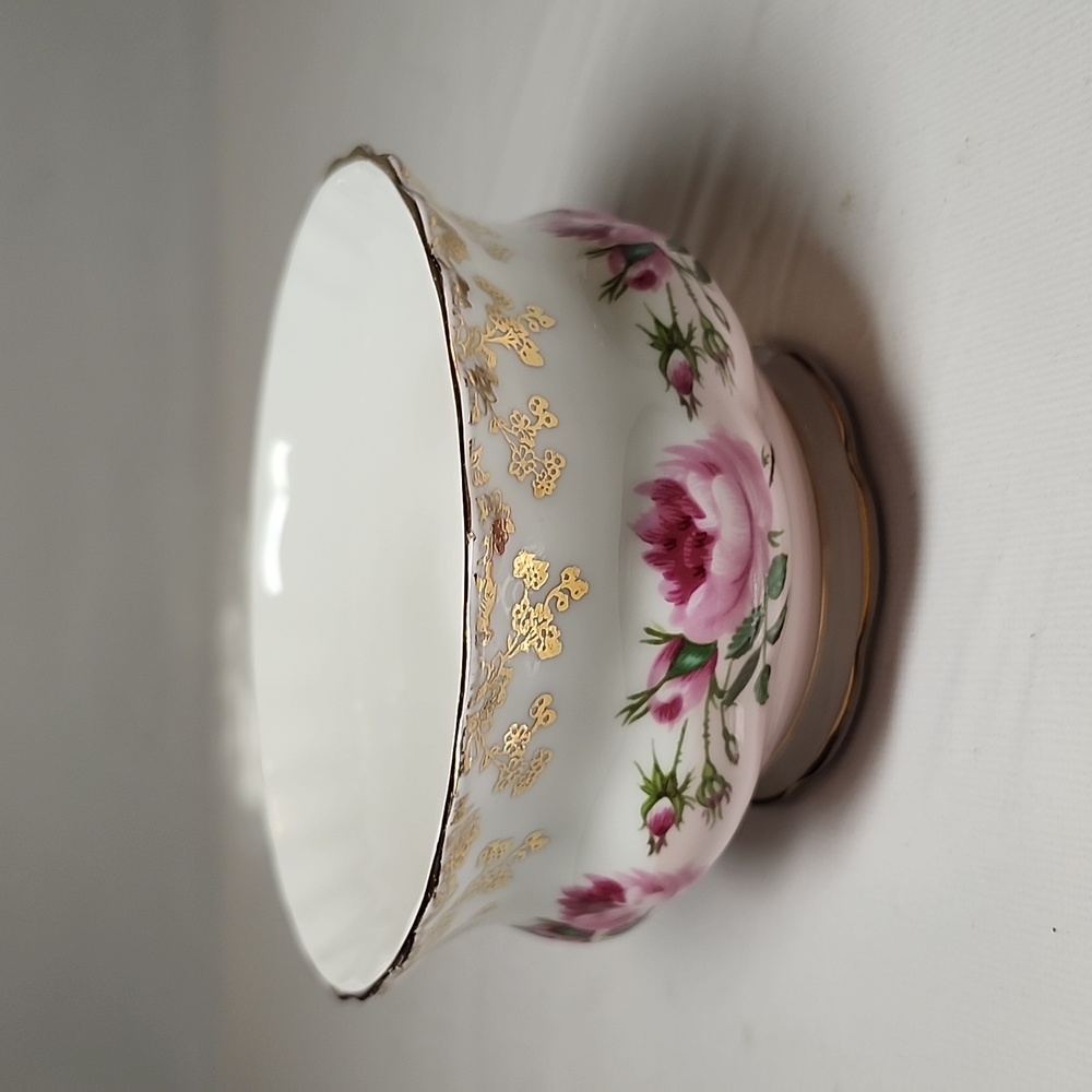 Royal Albert Dimitri rose pattern open sugar bowl